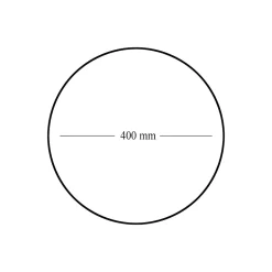 Miroir salle de bains rond diamètre 40 cm Dunnet noir