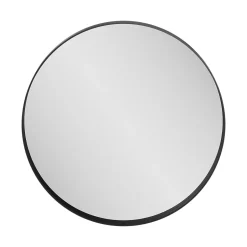 GoodHome Miroir salle de bains rond Ø100 cm, noir, Tisa