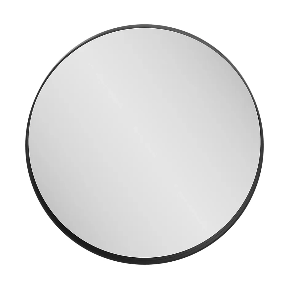 GoodHome Miroir salle de bains rond Ø100 cm, noir, Tisa