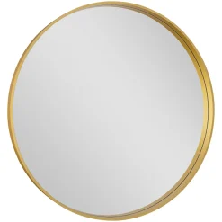 GoodHome Miroir salle de bains rond diamètre 80 cm Tisa doré