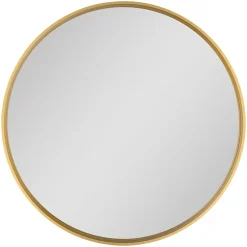GoodHome Miroir salle de bains rond diamètre 80 cm Tisa doré