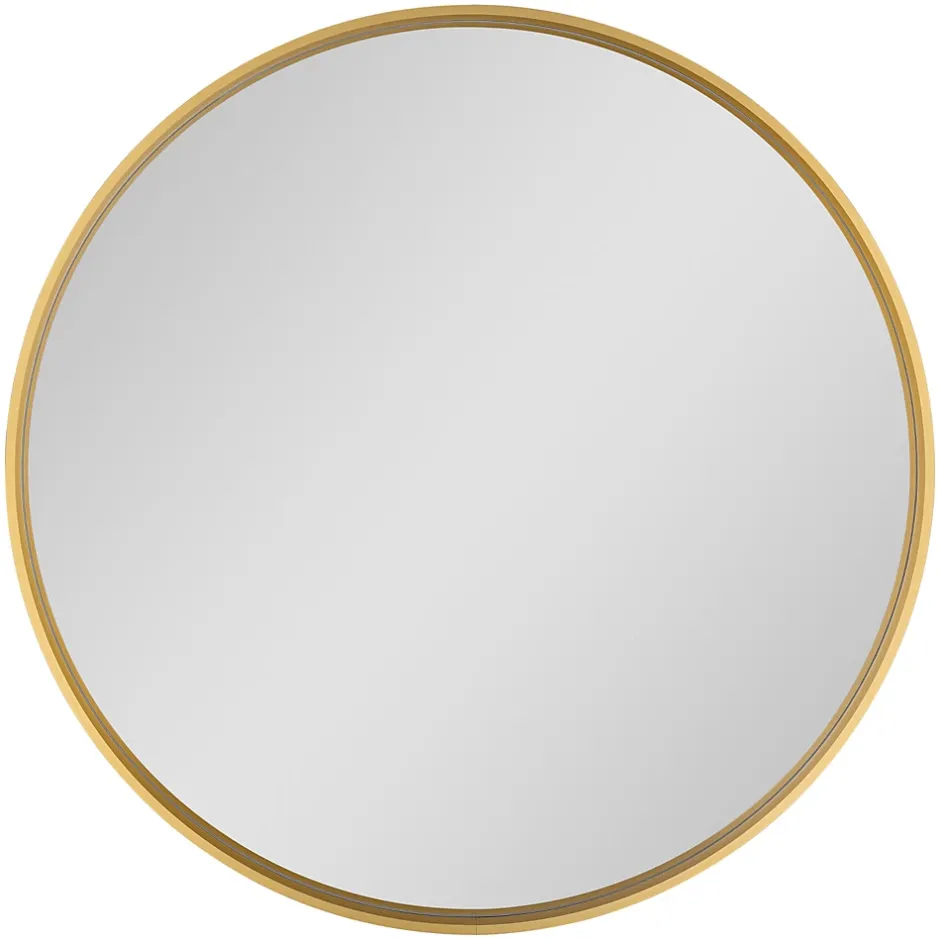 GoodHome Miroir salle de bains rond diamètre 80 cm Tisa doré
