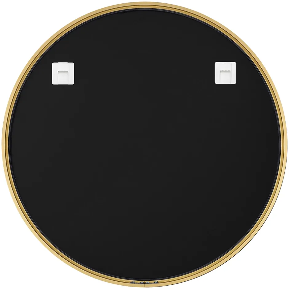 GoodHome Miroir salle de bains rond diamètre 80 cm Tisa doré