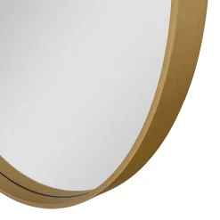 GoodHome Miroir salle de bains rond diamètre 80 cm Tisa doré