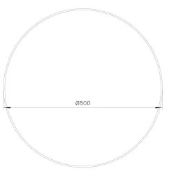 GoodHome Miroir salle de bains rond diamètre 80 cm Tisa doré