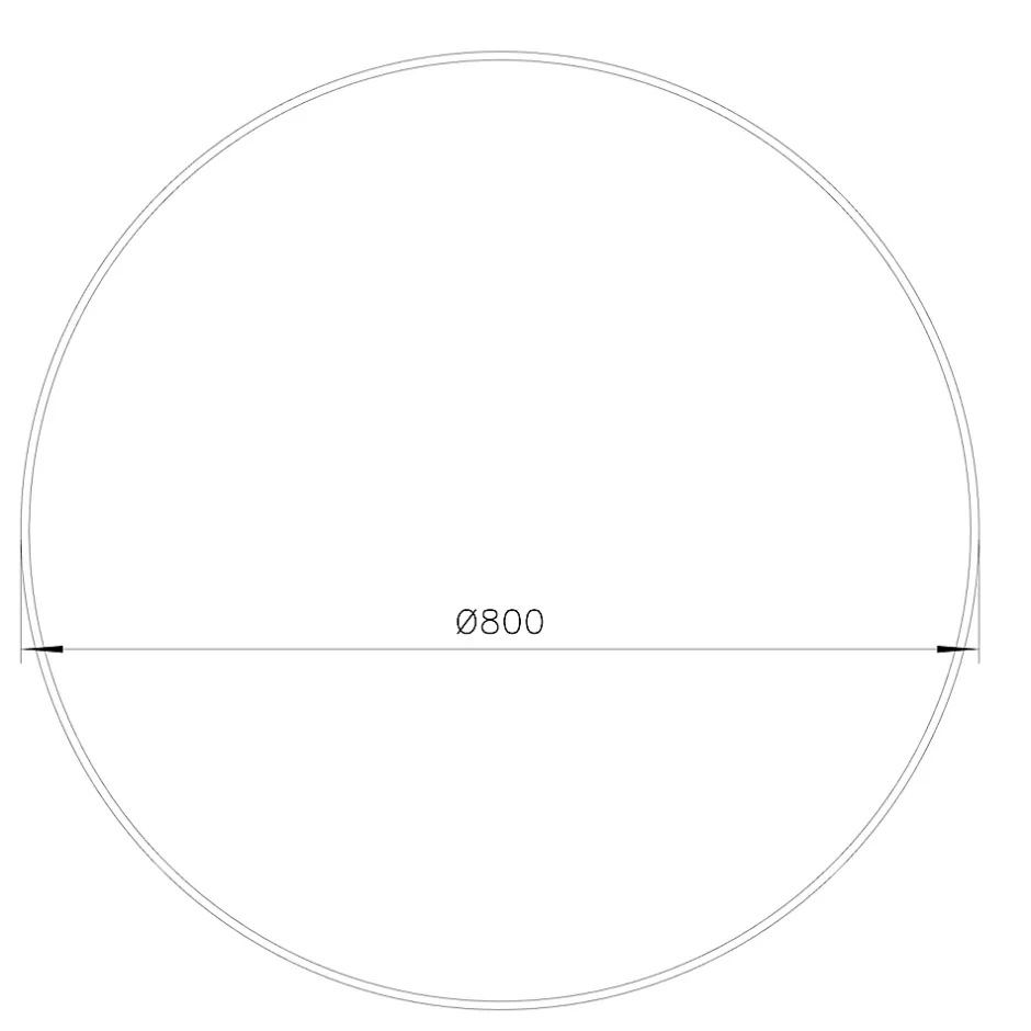 GoodHome Miroir salle de bains rond diamètre 80 cm Tisa doré