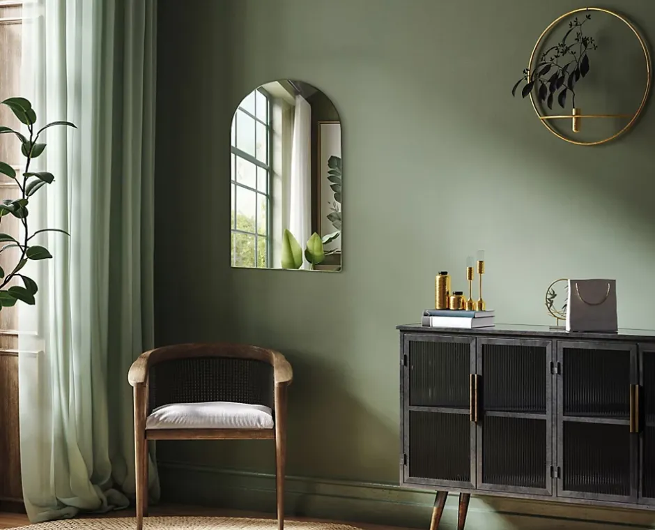 Tulup Miroir Semi-Ovale 45 x 80 cm Design moderne mural* Miroir Simple
