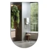 Tulup Miroir Semi-Ovale 60 x 100 cm Idéal pour la salle de bain* Miroir Simple
