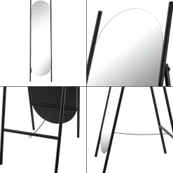 Helloshop26 Miroir sur pied 150 x 41 noir* Miroir Simple
