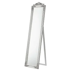 Helloshop26 Miroir sur pied inclinable 160 x argente