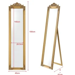 Helloshop26 Miroir sur pied inclinable 160 x* Miroir Simple