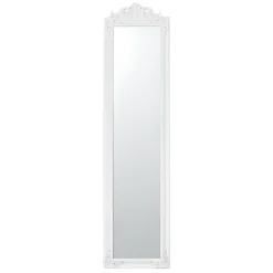 Helloshop26 Miroir sur pied inclinable 160 x blanc* Miroir Simple