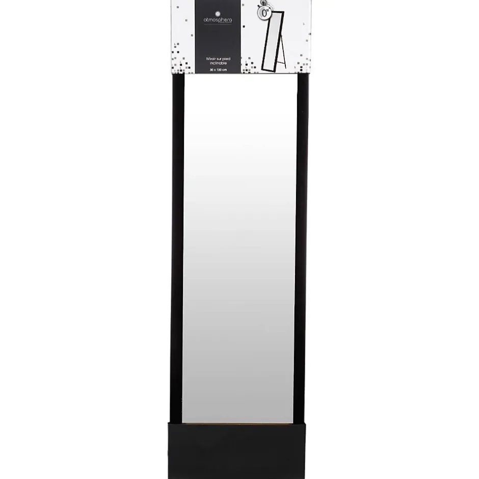 Atmosphera Créateur D'Intérieur Miroir sur Pied Noir 35x125cm - Noir- Atmosphera* Miroir Simple