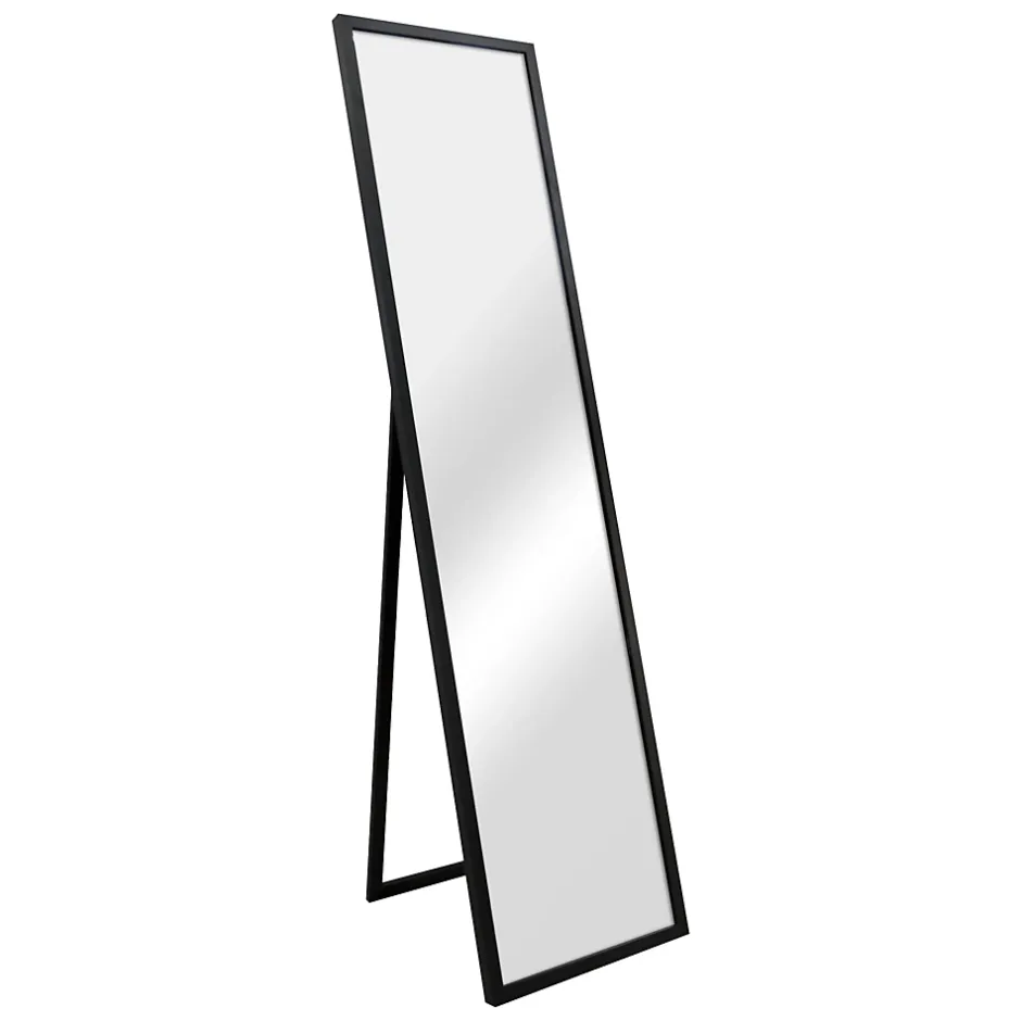 Helloshop26 Miroir sur pied psyche inclinable 150 noir