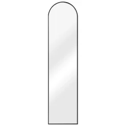 Helloshop26 Miroir sur pied psyche inclinable 160 noir* Miroir Simple