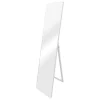 Helloshop26 Miroir sur pied psyche inclinable 150 blanc