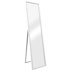 Helloshop26 Miroir sur pied psyche inclinable 150 blanc* Miroir Simple
