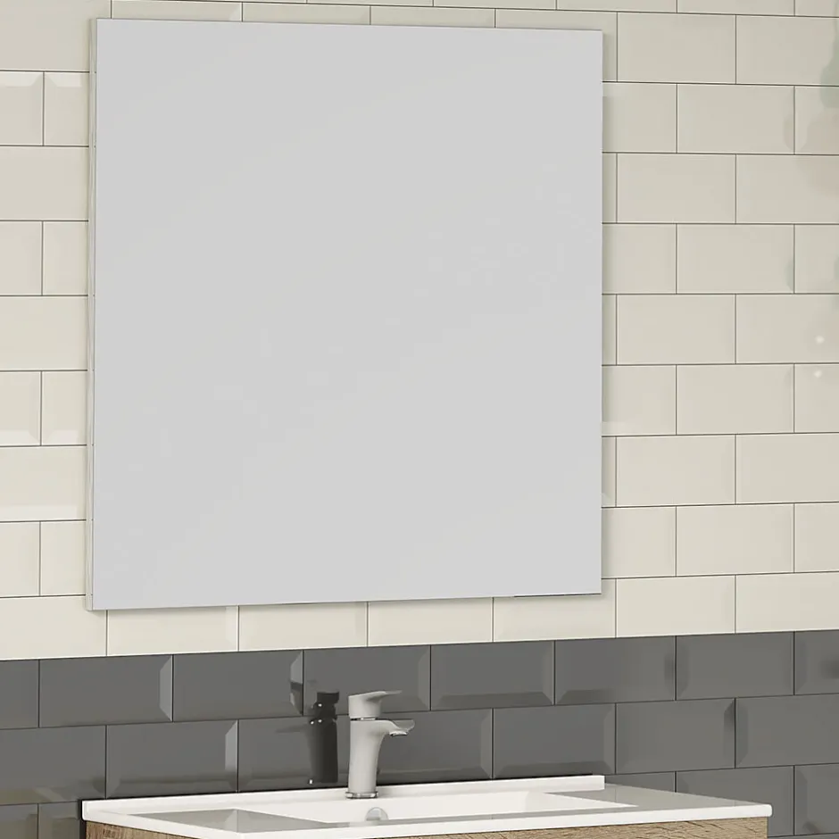 Kibath Miroir suspendu rectangulaire NEU, 80 cm x 70 cm, finition brillante