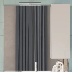 Meublorama Miroir VITARIO Blanc brillant design avec rangement L100 x H110 x P18 cm* Miroir Simple