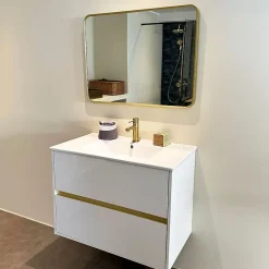 Essebagno Miroir 80x60 noir mat Muséa* Miroir Simple