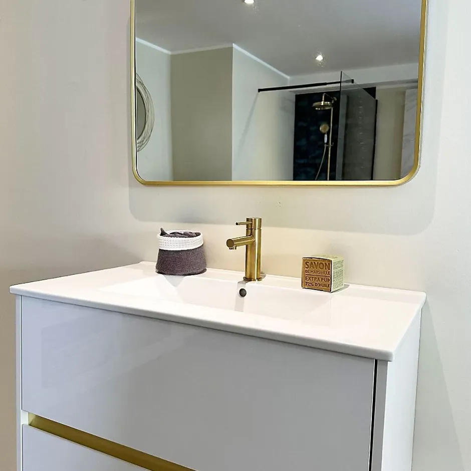 Essebagno Miroir 80x60 noir mat Muséa* Miroir Simple