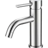 AICA Sanitaire Mitigeur acier inoxydable 304, pour cuisine/salle de bain/lavabo/toilettes invités, avec tuyau, eau chaude/froide, argent* Robinet Lavabo Et Vasque
