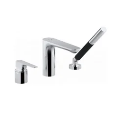 Jacob Delafon Mitigeur baignoire Aleo+ 3 trous + pommeau de douche + flexible