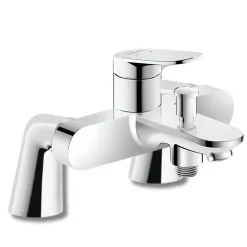 Duravit Mitigeur baignoire mécanique Wave chromé brillant avec colonnettes* Robinet De Baignoire