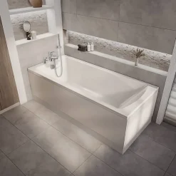 Grohe Mitigeur baignoire monocommande Start Loop chromé + Colonnettes Luxe chromé