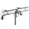 Hansgrohe Mitigeur baignoire thermostatique Ecostat Comfort chromé avec colonnettes