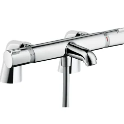 Hansgrohe Mitigeur baignoire thermostatique Ecostat Comfort chromé avec colonnettes