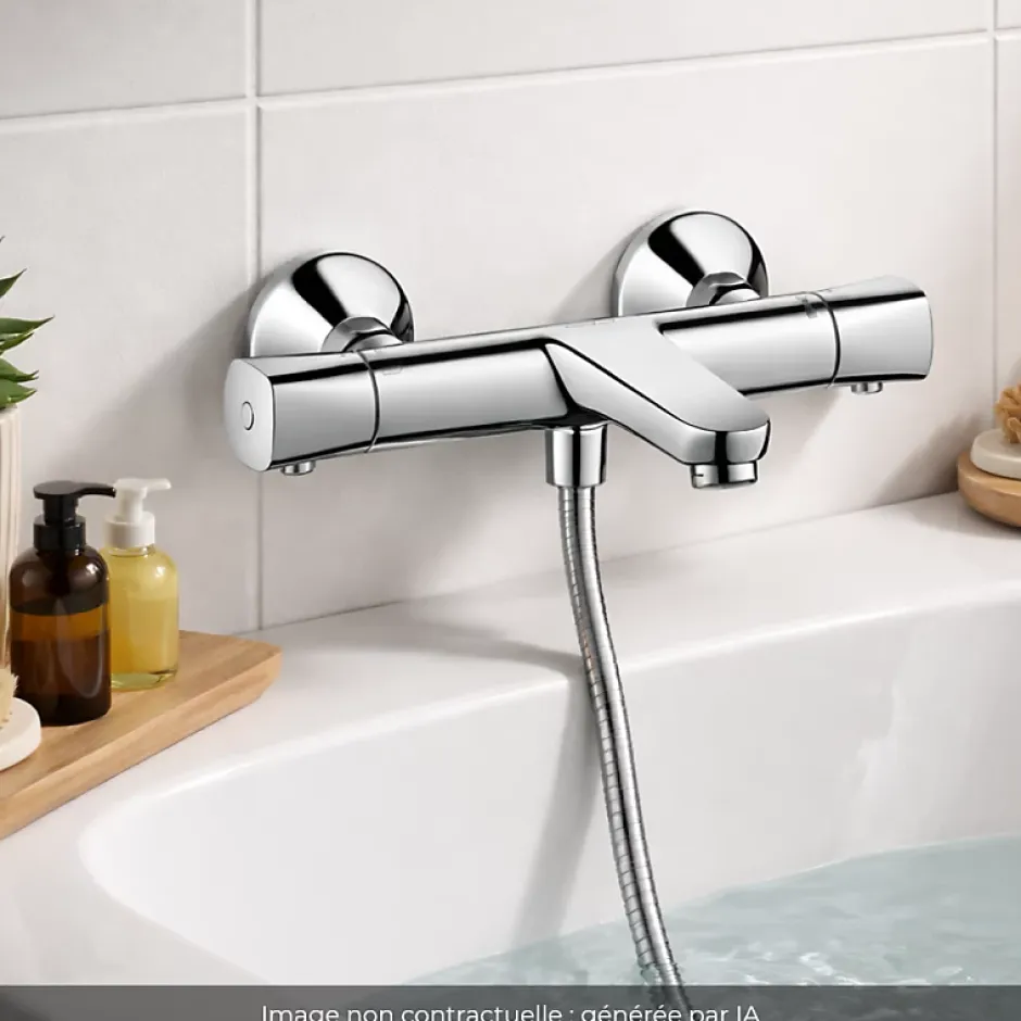 Hansgrohe Mitigeur baignoire thermostatique Ecostat Universal chromé* Robinet De Baignoire