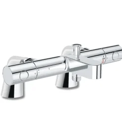 Grohe Mitigeur baignoire thermostatique Grohtherm 800 Cosmopolitan 1/2 + Colonnettes Luxe chromé* Robinet De Baignoire