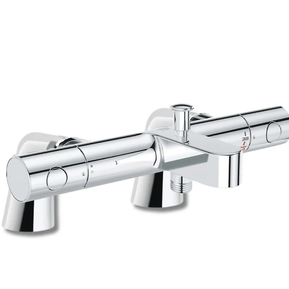 Grohe Mitigeur baignoire thermostatique Grohtherm 800 Cosmopolitan 1/2 + Colonnettes Luxe chromé* Robinet De Baignoire