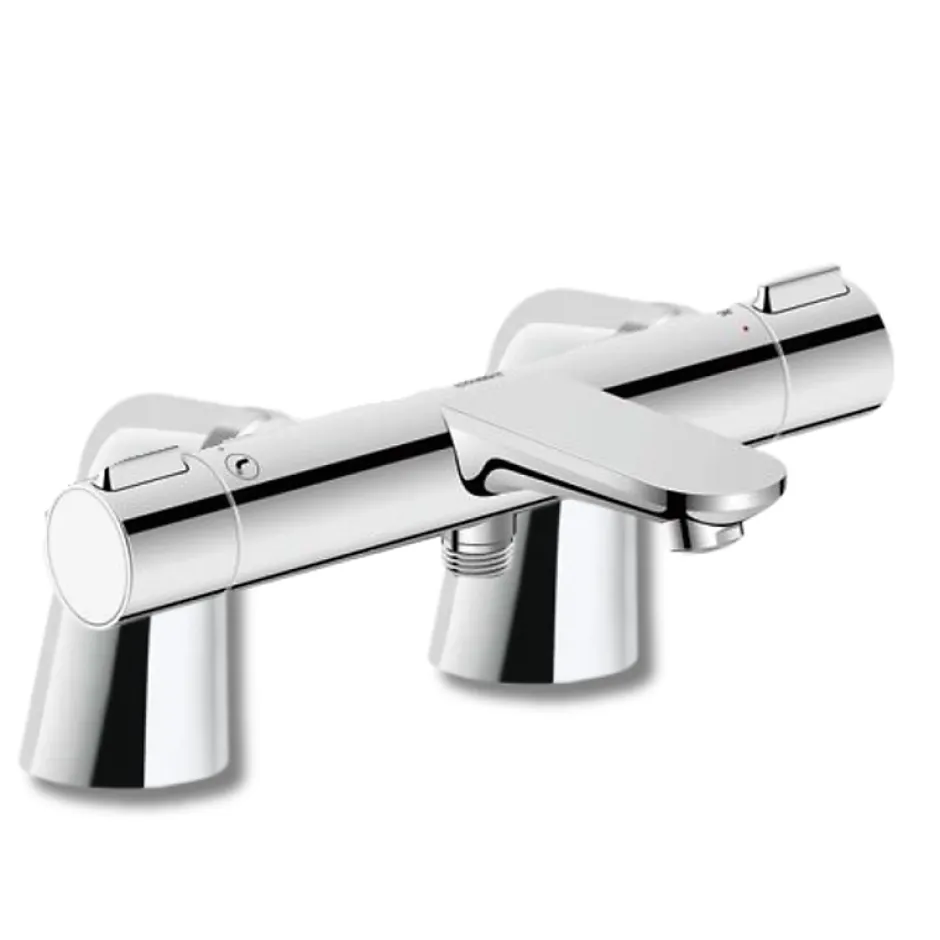 Duravit Mitigeur baignoire thermostatique Wave chromé brillant avec colonnettes* Robinet De Baignoire