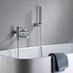 Imex Products Mitigeur baignoiredouche chrome en laiton et zamak avec flexible metal 170 cm* Robinet De Baignoire