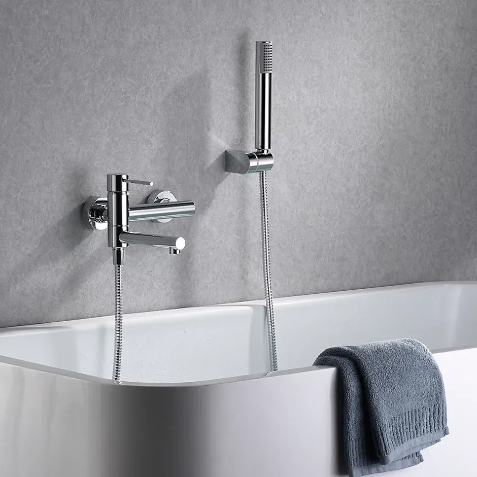 Imex Products Mitigeur baignoiredouche chrome en laiton et zamak avec flexible metal 170 cm* Robinet De Baignoire