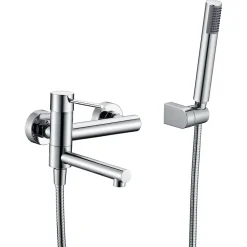 Imex Products Mitigeur baignoiredouche chrome en laiton et zamak avec flexible metal 170 cm* Robinet De Baignoire