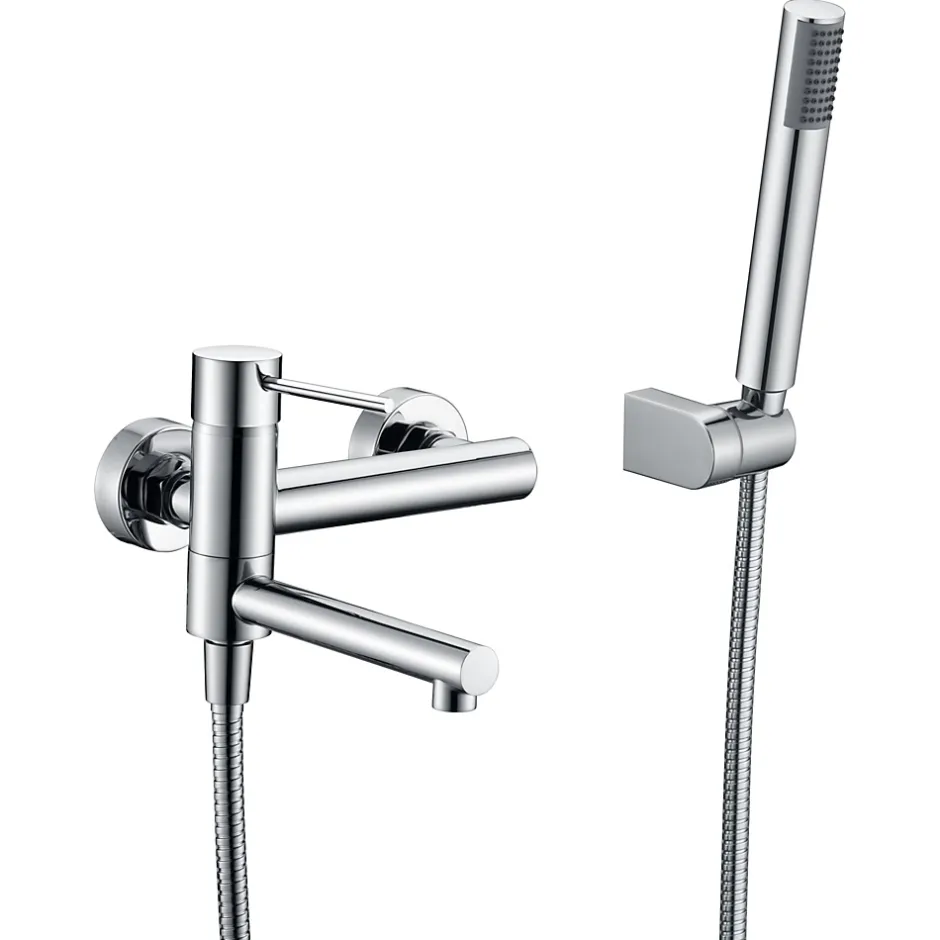 Imex Products Mitigeur baignoiredouche chrome en laiton et zamak avec flexible metal 170 cm* Robinet De Baignoire