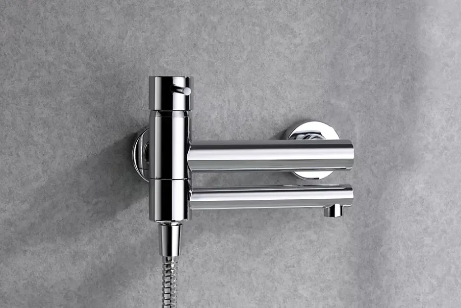 Imex Products Mitigeur baignoiredouche chrome en laiton et zamak avec flexible metal 170 cm* Robinet De Baignoire