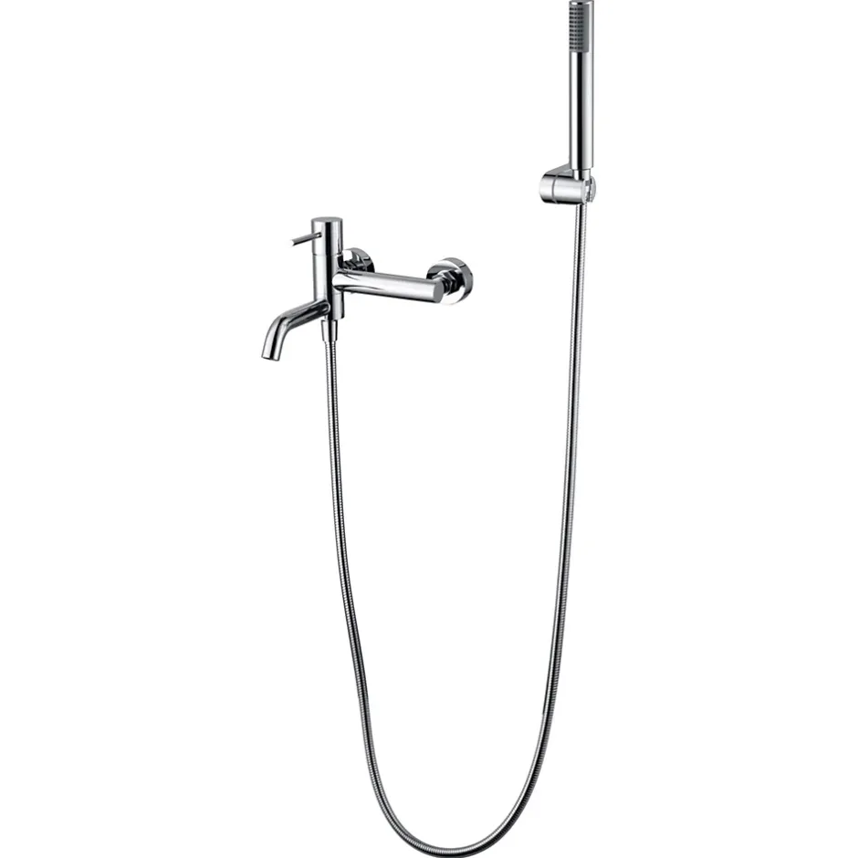Imex Products Mitigeur baignoiredouche chrome en laiton et zamac avec flexible PVC 180 cm* Robinet De Baignoire