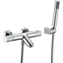 Imex Products Mitigeur baignoiredouche thermostatique chrome en laiton et zamac avec douchette