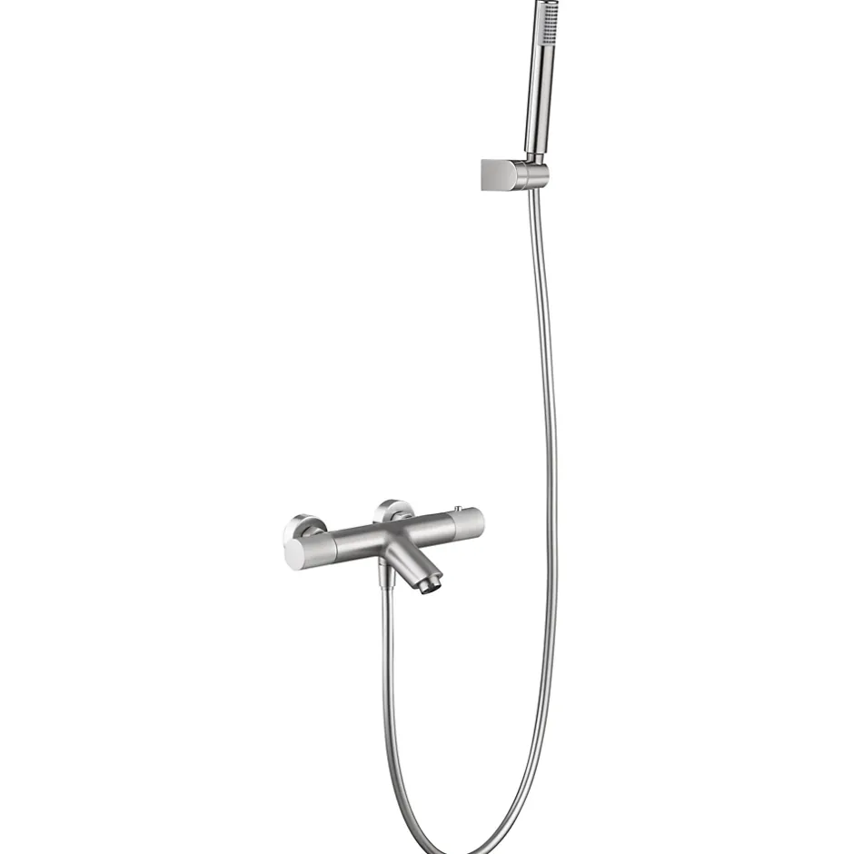 Imex Products Mitigeur baignoiredouche thermostatique nickel brosse en laiton et zamak