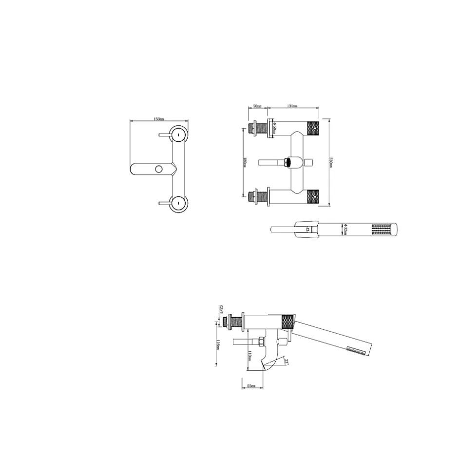 GoodHome Mitigeur bain douche + douchette, laiton doré, Owens
