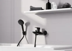 Hansgrohe Mitigeur bain douche mécanique noir mat MySport