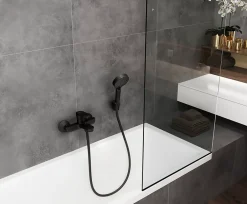 Hansgrohe Mitigeur bain douche mécanique noir mat Vernis Blend* Robinet De Baignoire