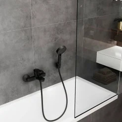 Hansgrohe Mitigeur bain douche mécanique noir mat Vernis Blend* Robinet De Baignoire