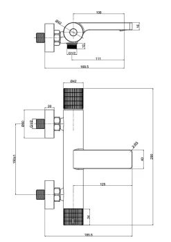 Edouard Rousseau Mitigeur bain douche mécanique chrome, Orcus* Robinet De Baignoire