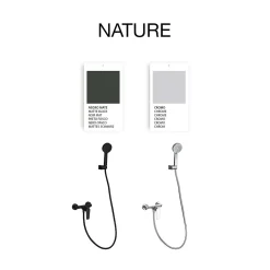 Poalgi Mitigeur bain douche mécanique avec douchette SKY BATH chromé série NATURE