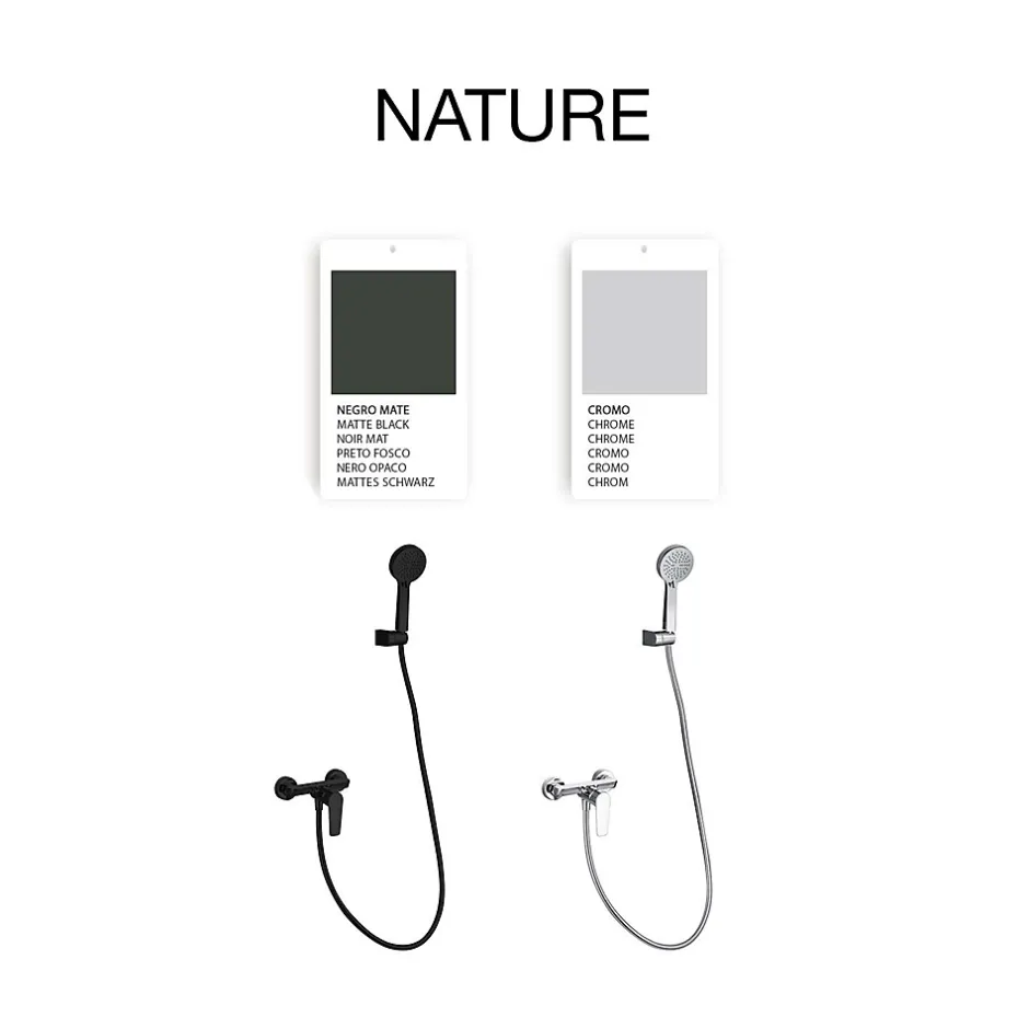 Poalgi Mitigeur bain douche mécanique avec douchette SKY BATH chromé série NATURE